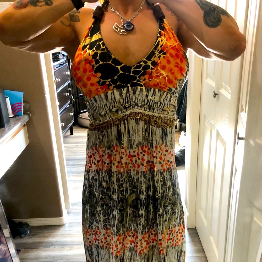Backless hunter summer dress